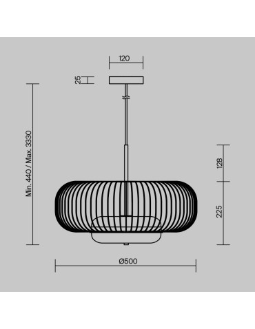 Maytoni Levitation Lampa wisząca LED 500lm 3000K Mosiądz MOD376PL-L30G3K - produkt 2