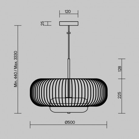 Maytoni Levitation Lampa wisząca LED 500lm 3000K Mosiądz MOD376PL-L30G3K