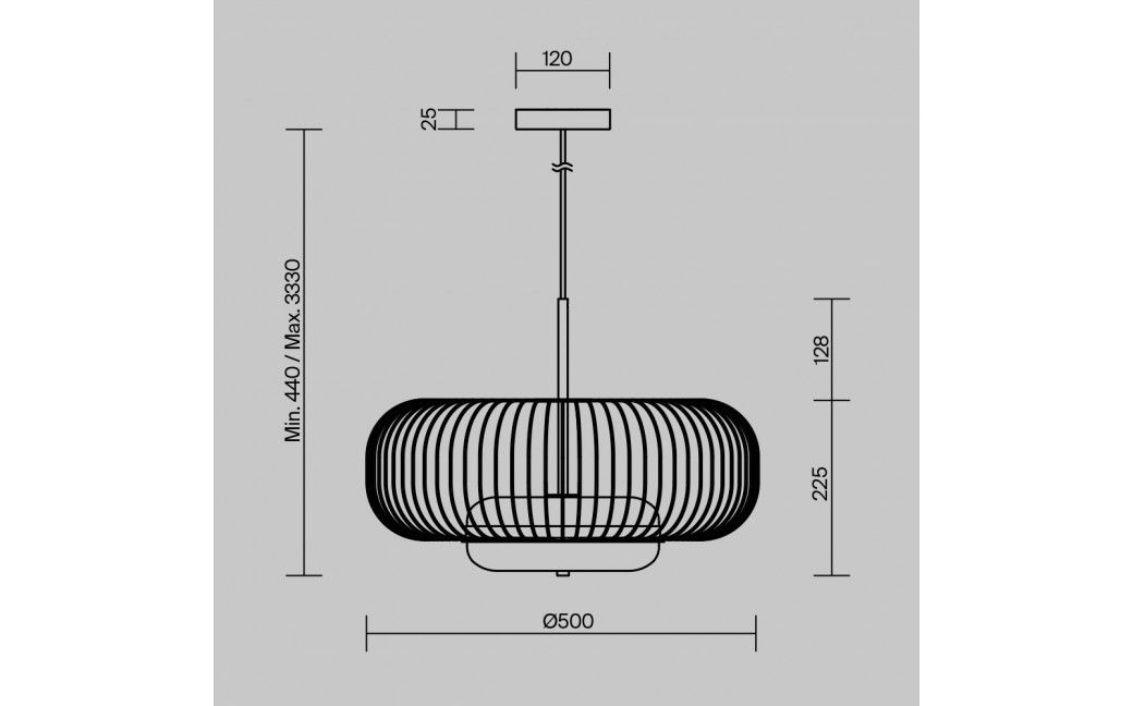 Maytoni Levitation Lampa wisząca LED 500lm 3000K Mosiądz MOD376PL-L30G3K