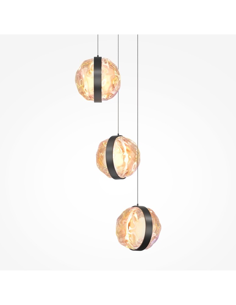Triple pendant lamps - Maytoni Misterio LED pendant lamp 2000lm 2700K Black MOD379PL-L17B2.7K - product kolory-swiatla.pl 5