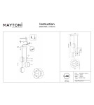 Triple pendant lamps - Maytoni Misterio LED pendant lamp 2000lm 2700K Black MOD379PL-L17B2.7K - product 8