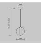 Single pendant lamps - Maytoni Misterio LED pendant lamp 650lm 2700K Black MOD379PL-L6B2.7K - product 2