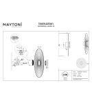 Designer wall lamps - Maytoni Nami LED wall lamp 100lm 2700K Black MOD400WL-L5GR2.7K - product 9