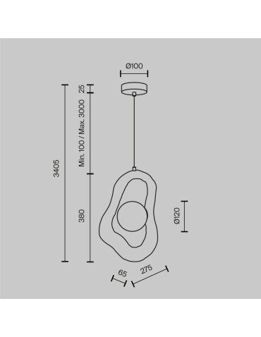 Maytoni Opus Lampa wisząca 1xG9 Biały MOD380PL-01W - produkt 2