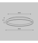 LED ceiling lamps - Maytoni Orign LED ceiling lamp 450lm 3000K Black MOD311CL-L27B3K. - product 2