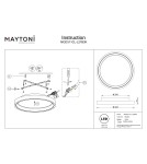 Maytoni Orign Lampa sufitowa LED 450lm 3000K Czarny MOD311CL-L27B3K