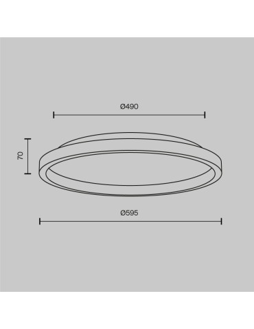 Maytoni Orign LED ceiling lamp 450lm 3000K Black MOD311CL-L40B3K. - product 2