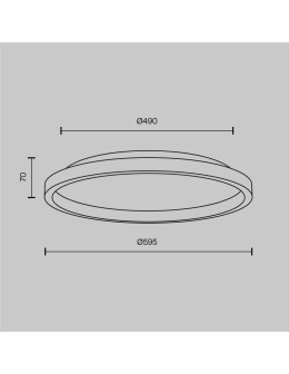 Maytoni Orign LED ceiling lamp 450lm 3000K Black MOD311CL-L40B3K. - product 2