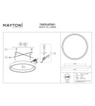 Maytoni Orign Lampa sufitowa LED 450lm 3000K Czarny MOD311CL-L40B3K