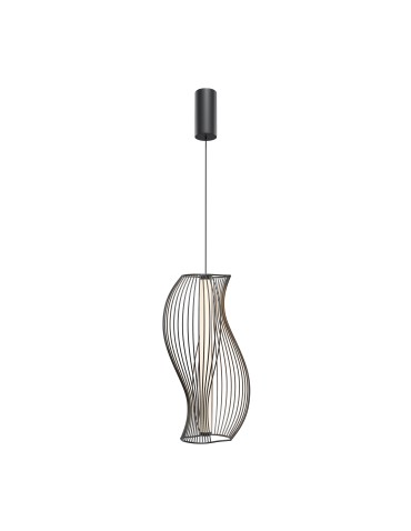 Maytoni Shadows of the past LED pendant lamp 1200lm 3000K Black MOD263PL-L20B3K.