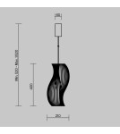 Single pendant lamps - Maytoni Shadows of the past LED pendant lamp 1200lm 3000K Black MOD263PL-L20B3K. - product 2