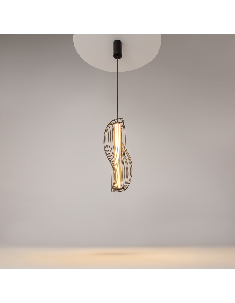 Single pendant lamps - Maytoni Shadows of the past LED pendant lamp 1200lm 3000K Black MOD263PL-L20B3K. - product kolory-swiatla.pl 5