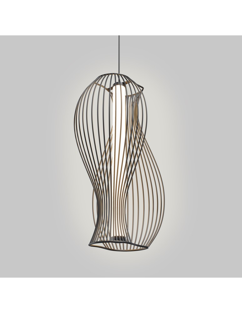 Single pendant lamps - Maytoni Shadows of the past LED pendant lamp 1200lm 3000K Black MOD263PL-L20B3K. - product kolory-swiatla.pl 8