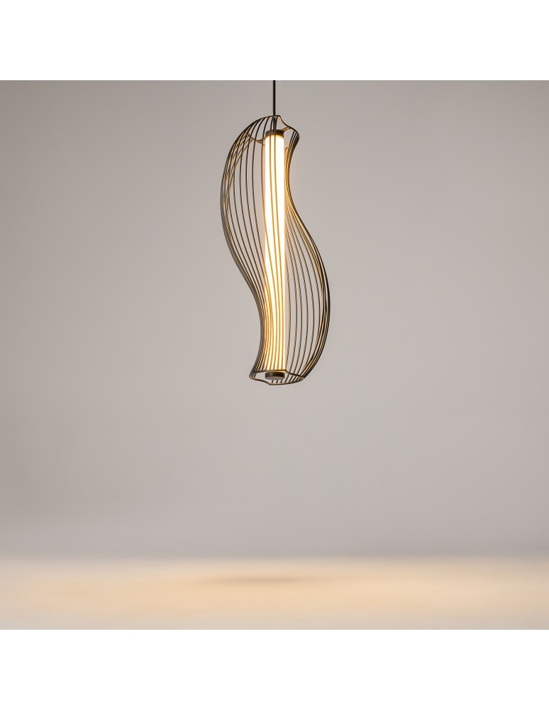 Single pendant lamps - Maytoni Shadows of the past LED pendant lamp 1200lm 3000K Black MOD263PL-L20B3K. - product kolory-swiatla.pl 9