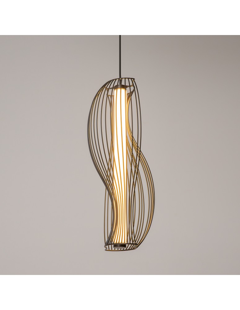 Single pendant lamps - Maytoni Shadows of the past LED pendant lamp 1200lm 3000K Black MOD263PL-L20B3K. - product kolory-swiatla.pl 11