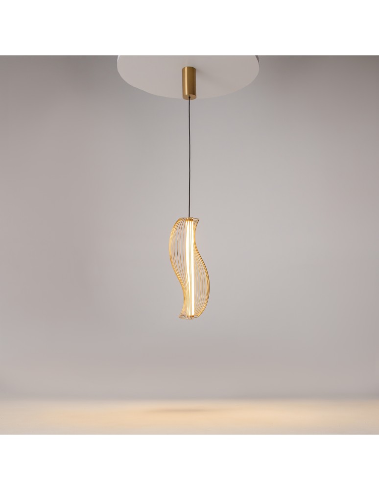 Single pendant lamps - Maytoni Shadows of the past LED pendant lamp 1400lm 3000K Brass MOD263PL-L20BS3K. - product kolory-swiatla.pl 4