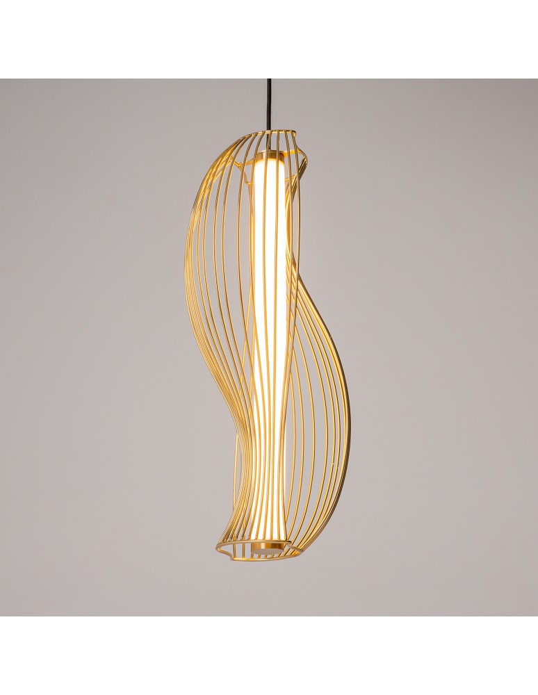 Single pendant lamps - Maytoni Shadows of the past LED pendant lamp 1400lm 3000K Brass MOD263PL-L20BS3K. - product kolory-swiatla.pl 10