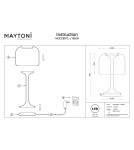 Table lamps - Maytoni Spirito LED table lamp 820lm 3000K Black MOD286TL-L18B3K. - product 12