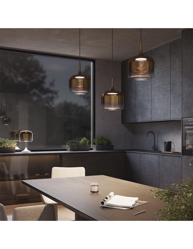 Single pendant lamps - Maytoni Spirito LED pendant lamp 1600lm 3000K Gold MOD286PL-L18G3K. - product kolory-swiatla.pl 3