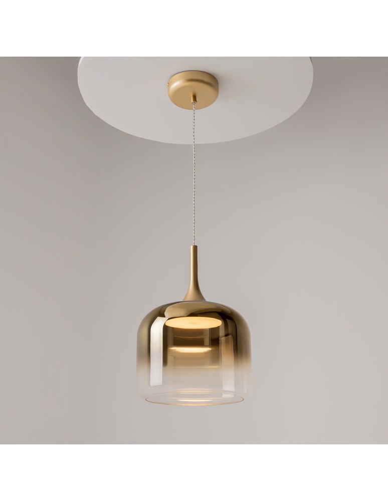 Single pendant lamps - Maytoni Spirito LED pendant lamp 1600lm 3000K Gold MOD286PL-L18G3K. - product kolory-swiatla.pl 10