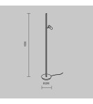 Floor lamps - Maytoni Thin LED Floor Lamp 800lm 3000K Brass MOD395FL-L28BS3K. - product 2