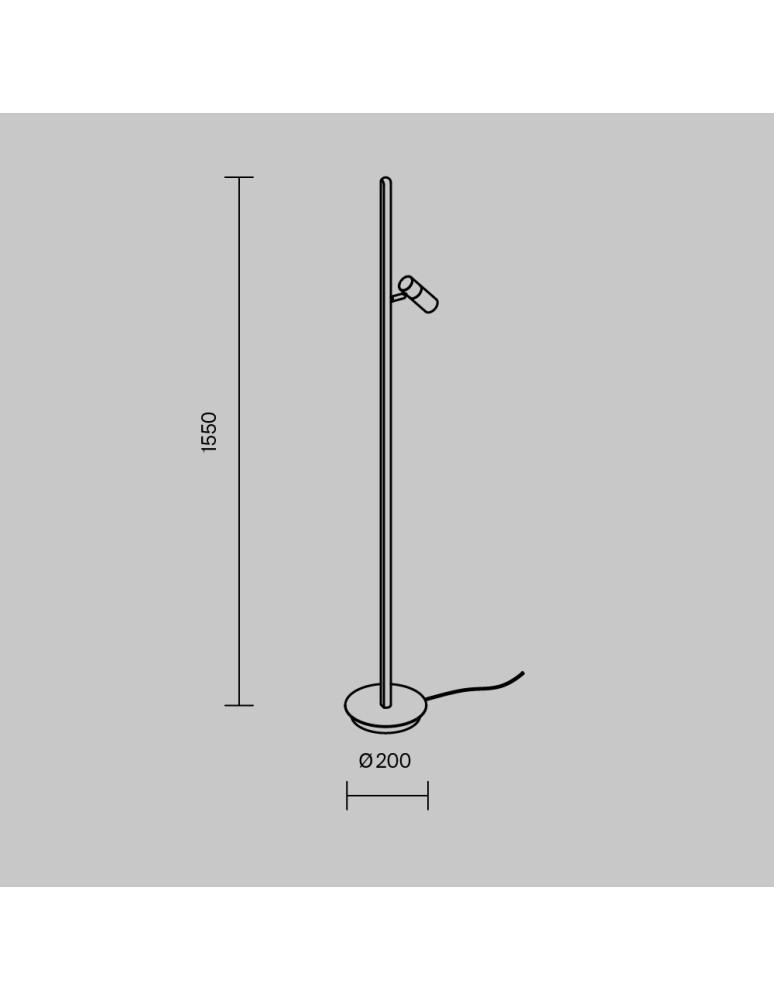 Floor lamps - Maytoni Thin LED Floor Lamp 800lm 3000K Brass MOD395FL-L28BS3K. - product kolory-swiatla.pl 2