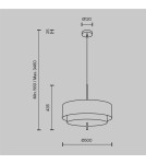 Classic pendant lamps - Maytoni Bergamo Pendant Lamp 5xE27 Black MOD613PL-05GR1 - product 2