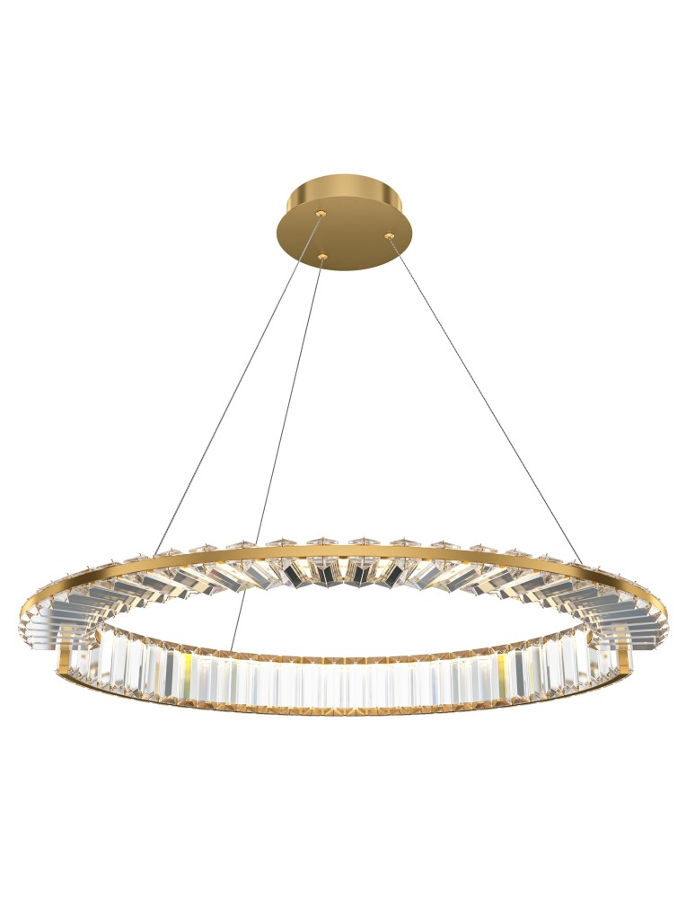Glamour pendant lamps - Maytoni Krone LED pendant lamp 2340lm 3000K Brass P097PL-L36BS3K1. - product kolory-swiatla.pl 1