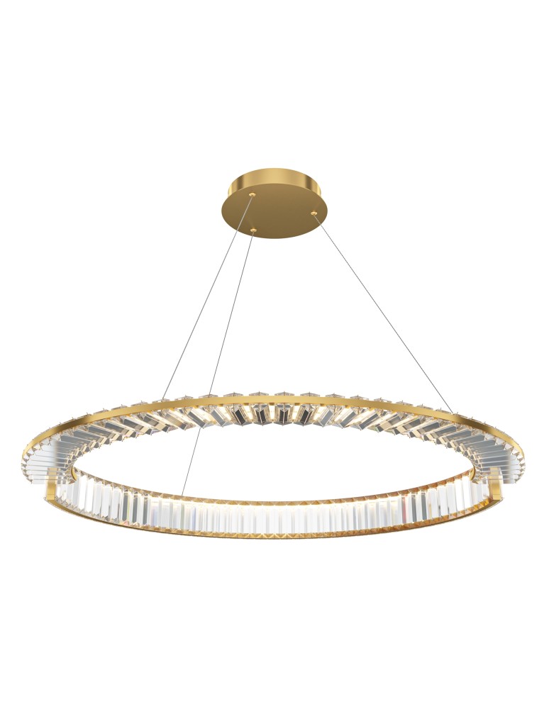 Glamour pendant lamps - Maytoni Krone LED pendant lamp 2925lm 3000K Brass P097PL-L45BS3K. - product kolory-swiatla.pl 1