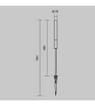 Garden lamps driven into the ground (with wedge) - Maytoni Flare Outdoor Standing with LED Wedge 250lm 3000K Graphite O487FL-L3GF3K. - product 2
