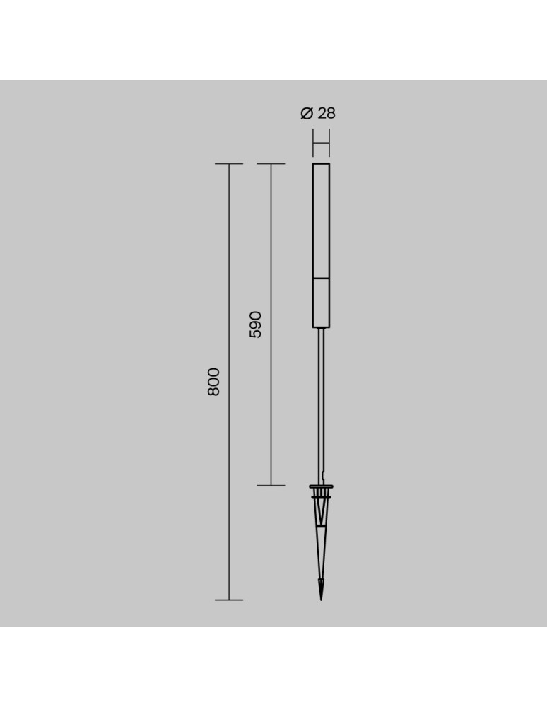 Garden lamps driven into the ground (with wedge) - Maytoni Flare Outdoor Standing with LED Wedge 250lm 3000K Graphite O487FL-L3GF3K. - product kolory-swiatla.pl 2