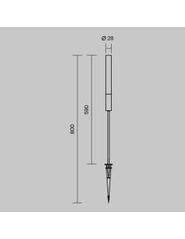 Maytoni Flare Outdoor Standing with LED Wedge 250lm 3000K Graphite O487FL-L3GF3K. - product 2