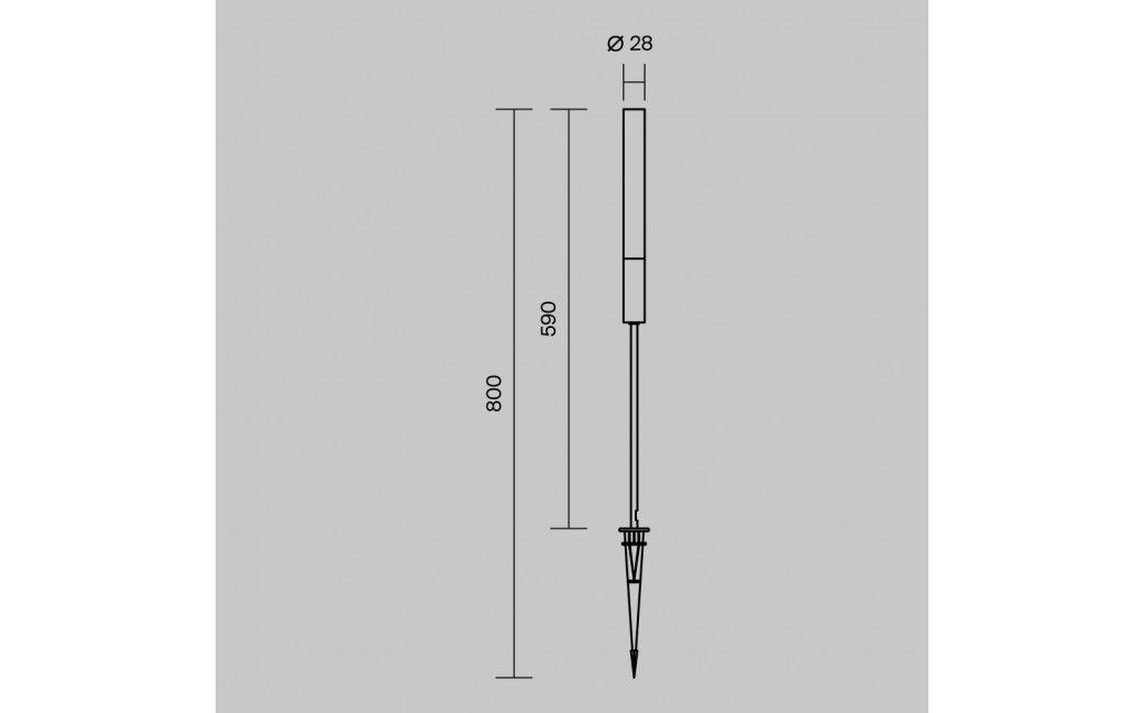 Maytoni Flare Zewnętrzna Stojąca z Klinem LED 250lm 3000K Grafit O487FL-L3GF3K