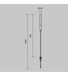 Garden lamps driven into the ground (with wedge) - Maytoni Flare Outdoor Standing with LED Wedge 250lm 3000K Graphite O487FL-L3GF3K1. - product 2