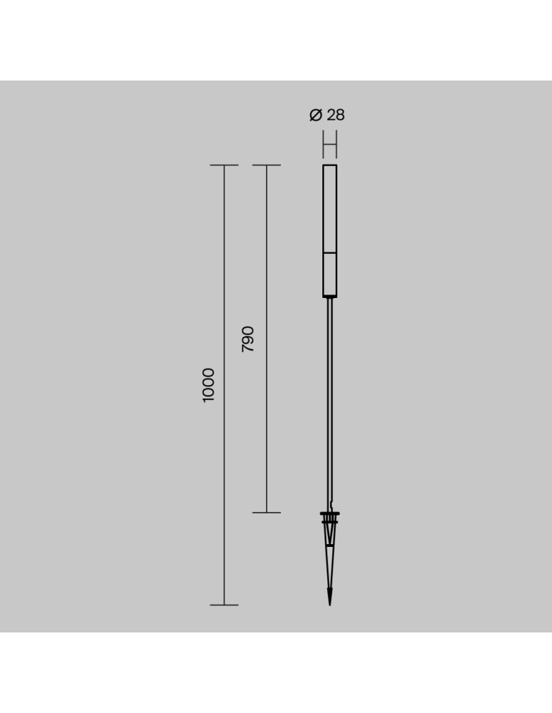 Garden lamps driven into the ground (with wedge) - Maytoni Flare Outdoor Standing with LED Wedge 250lm 3000K Graphite O487FL-L3GF3K1. - product kolory-swiatla.pl 2