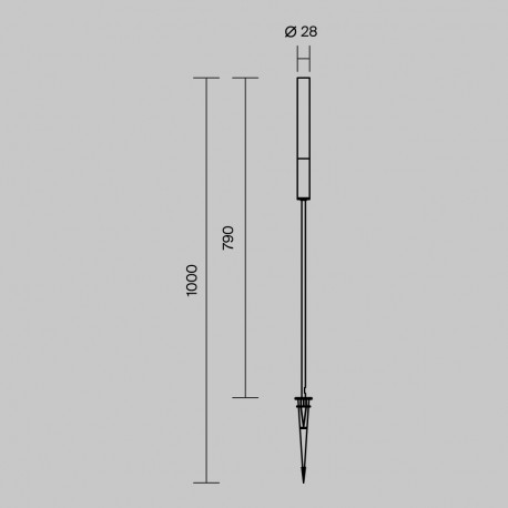 Maytoni Flare Zewnętrzna Stojąca z Klinem LED 250lm 3000K Grafit O487FL-L3GF3K1