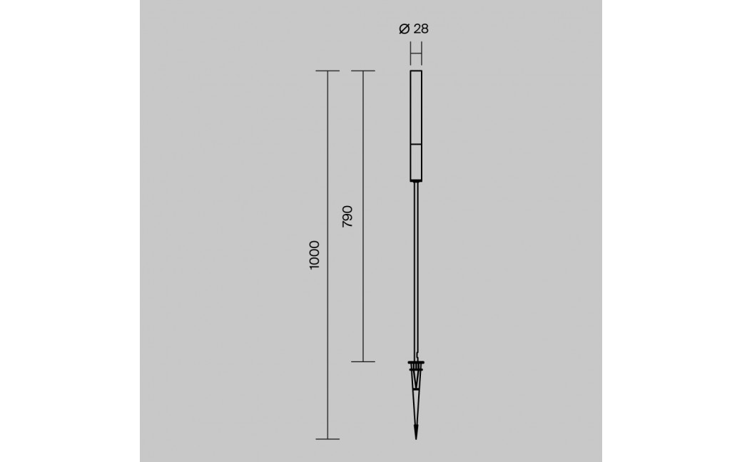 Maytoni Flare Zewnętrzna Stojąca z Klinem LED 250lm 3000K Grafit O487FL-L3GF3K1