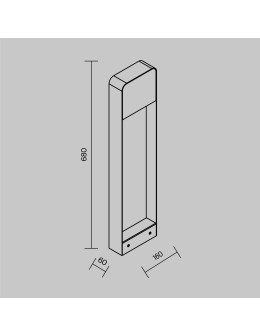 Maytoni Porte Outdoor Standing LED Garden Pole 250lm 3000K Black O481FL-L7BWD3K. - product 2