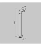 Standing garden lamps - Maytoni Sleek Outdoor Standing Garden Pole High LED 150lm 3000K Graphite O477FL-L2GF3K. - product 2
