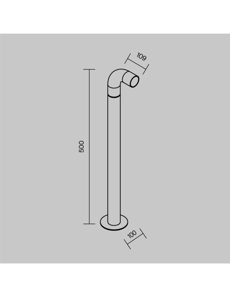 Standing garden lamps - Maytoni Sleek Outdoor Standing Garden Pole High LED 150lm 3000K Graphite O477FL-L2GF3K. - product kolory-swiatla.pl 2