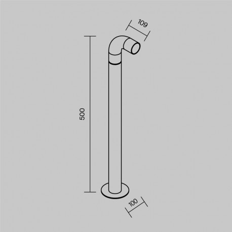 Maytoni Sleek Zewnętrzna Stojąca Słupek Ogrodowy Wysoki LED 150lm 3000K Grafit O477FL-L2GF3K