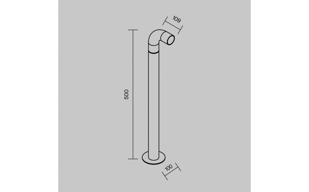 Maytoni Sleek Zewnętrzna Stojąca Słupek Ogrodowy Wysoki LED 150lm 3000K Grafit O477FL-L2GF3K