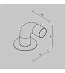 Standing garden lamps - Maytoni Sleek Outdoor Standing Garden Pole Low LED 150lm 3000K Graphite O477FL-L2GF3K1 - product 2