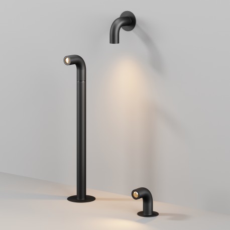 Maytoni Sleek Zewnętrzna Stojąca Słupek Ogrodowy Niski LED 150lm 3000K Grafit O477FL-L2GF3K1