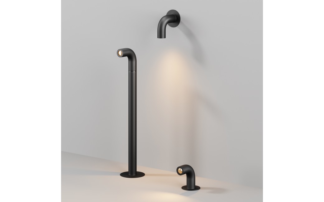 Maytoni Sleek Zewnętrzna Stojąca Słupek Ogrodowy Niski LED 150lm 3000K Grafit O477FL-L2GF3K1