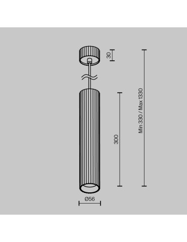 Maytoni Calipso Lampa wisząca 1xGU10 Czarny P106PL-01-GU10-B - produkt 2