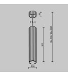 Pendant tube lamps - Maytoni Calipso Pendant Lamp 1xGU10 Brass P106PL-01-GU10-BS - product 2