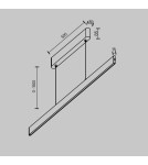 Pendant lamps over the island - Maytoni Ephoria LED pendant lamp 2470lm 2700K-6000K Black P109PL-36W2.7-6K-B - product 2