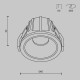 Maytoni Alfa LED Lampa wbudowana podtynkowa LED 450lm 3000K Biały i czarny DL043-01-10W3K-RD-WB