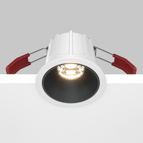 Maytoni Alfa LED Lampa wbudowana podtynkowa LED 450lm 3000K Biały i czarny DL043-01-10W3K-RD-WB